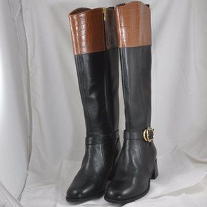 New W/O box Marc Fisher Wide Calf Leather Tall Shaft Boots - Hailin - Size 8